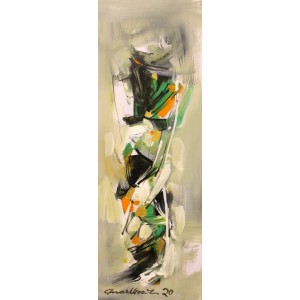 Mashkoor Raza, 12 x 36 Inch, Oil on Canvas, Abstract Painting, AC-MR-488